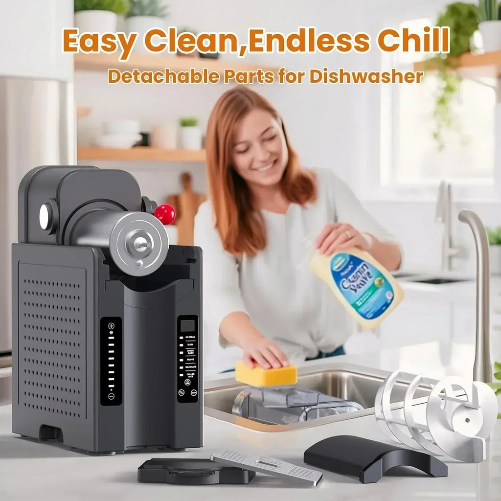 Slushie Machine Professional Frozen Drink Maker No Ice Needed Slushie Machine with LED Display